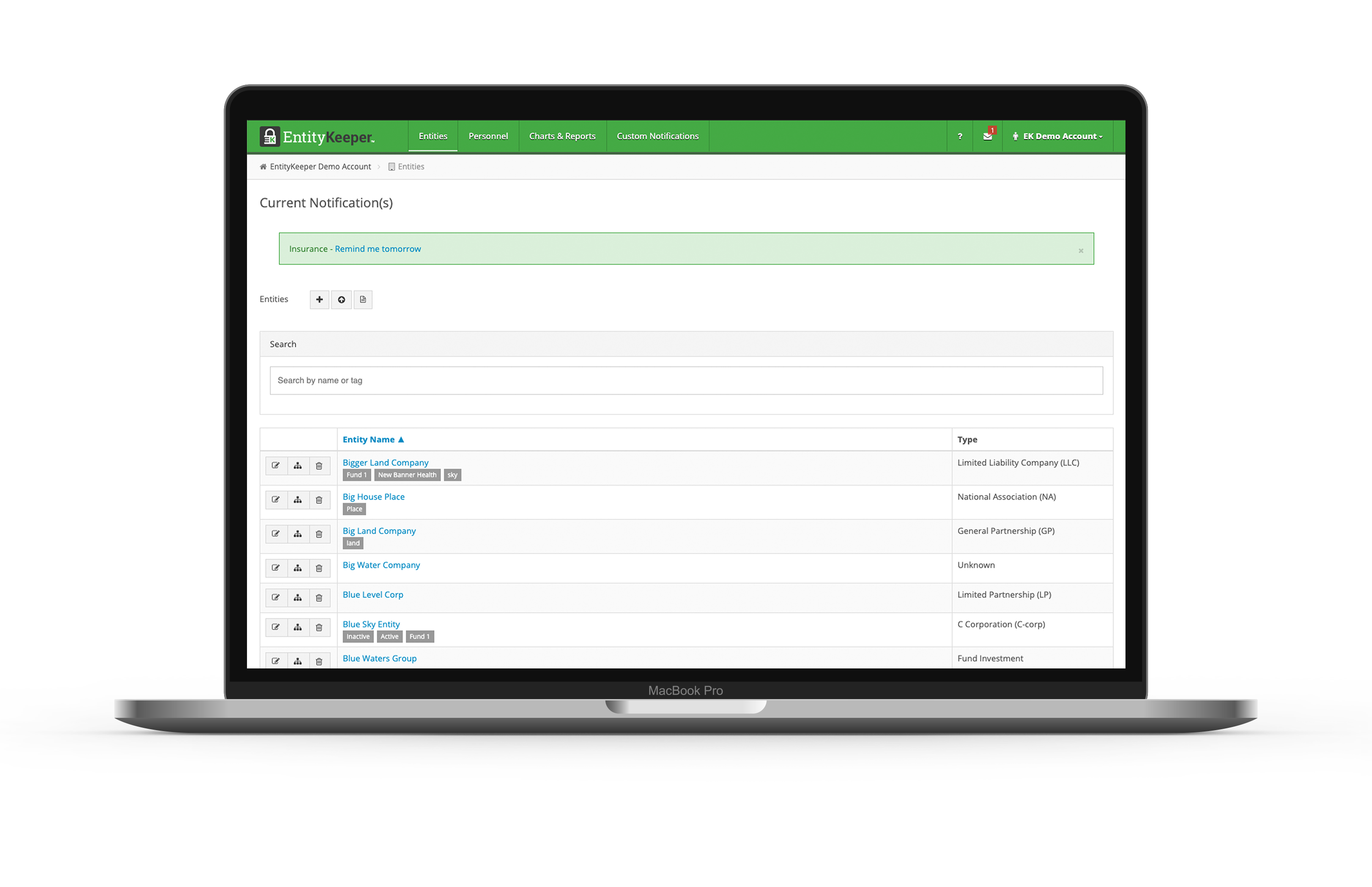 EntityKeeper Software - EntityKeeper entity management