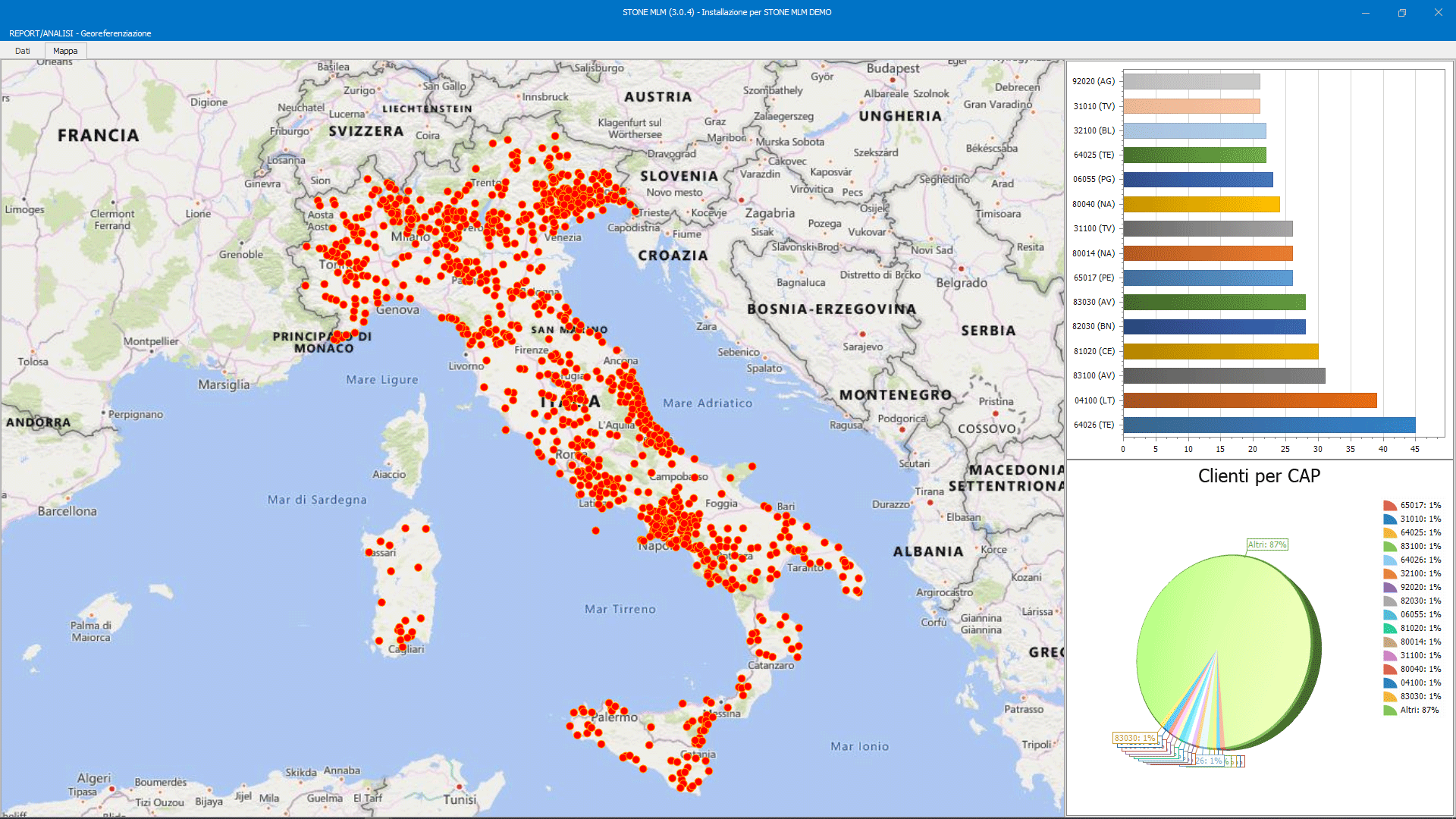 STONE MLM screenshot: STONE MLM map