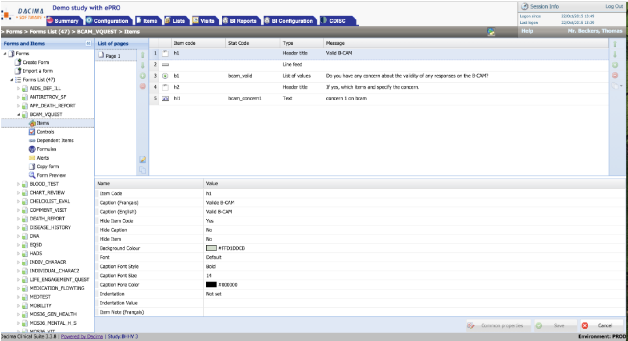 Dacima Clinical Suite Logiciel - 3