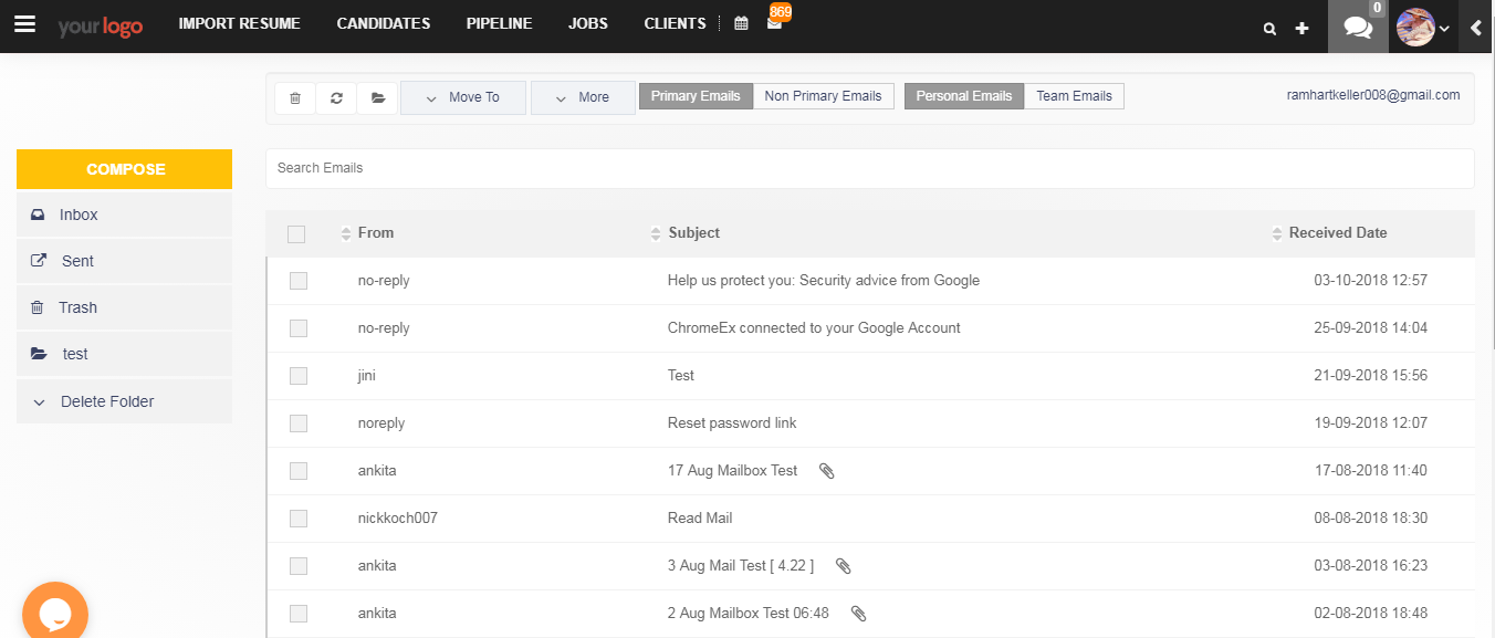Full management of incoming and outgoing emails with out Mailbox feature.