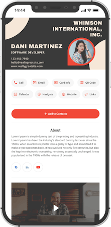 L-Card Pro screenshot: L-card lets you easily create fully customizable digital business with features for connecting, marketing and communicating.  cards 