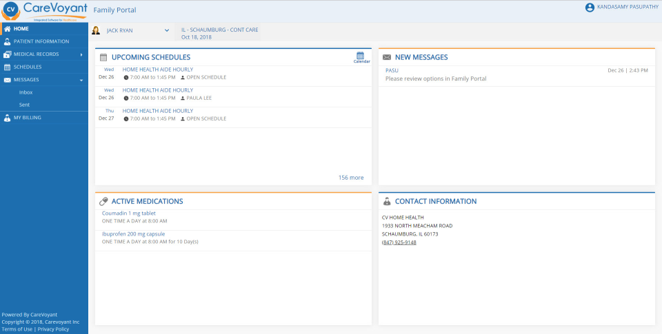 CareVoyant family portal