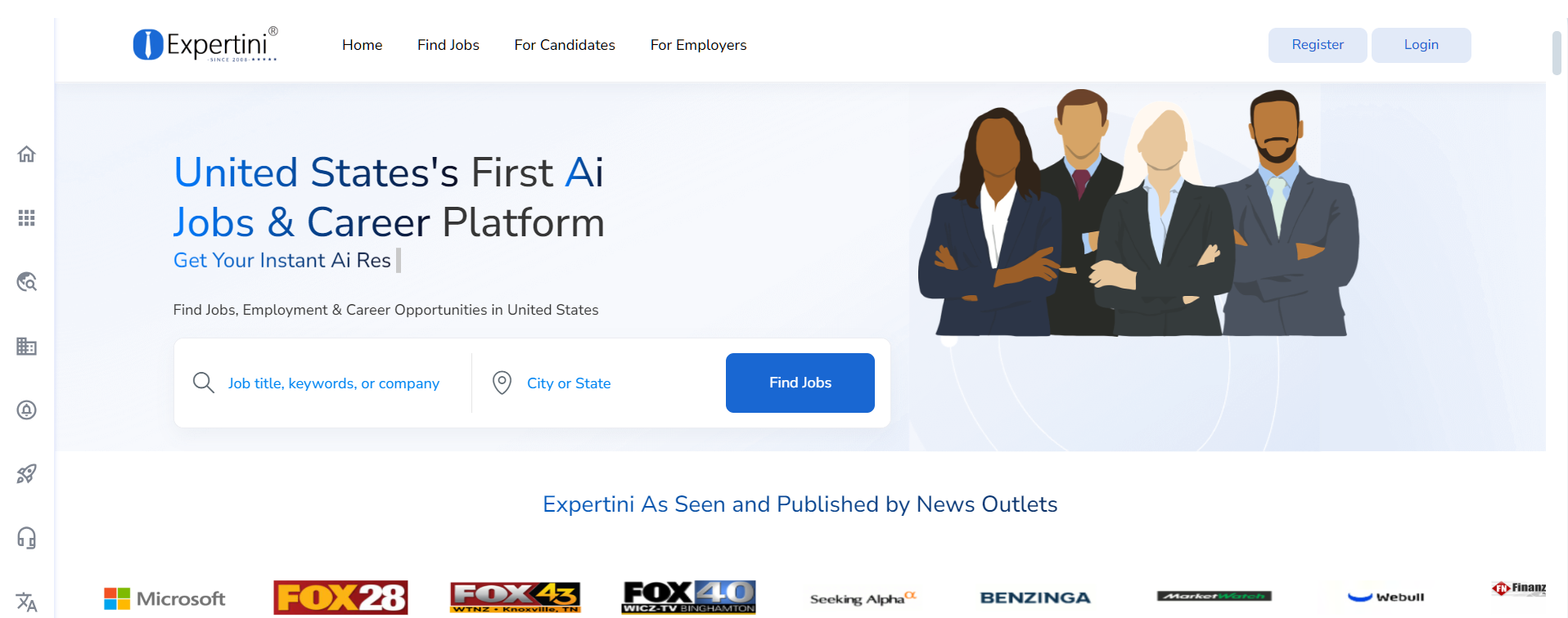 Expertini screenshot: Expertini - ATS Job Site