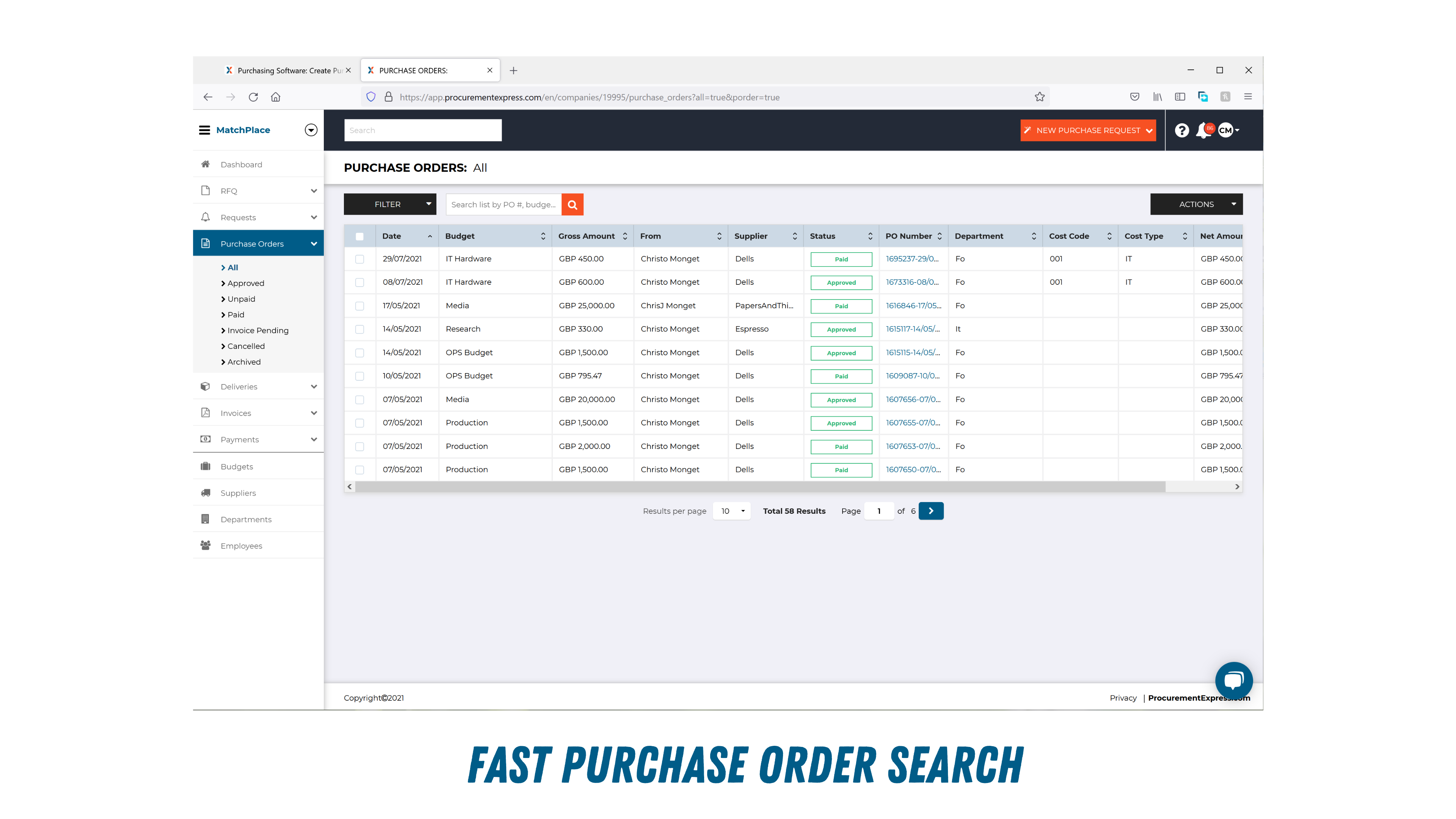 ProcurementExpress.com Software - 5