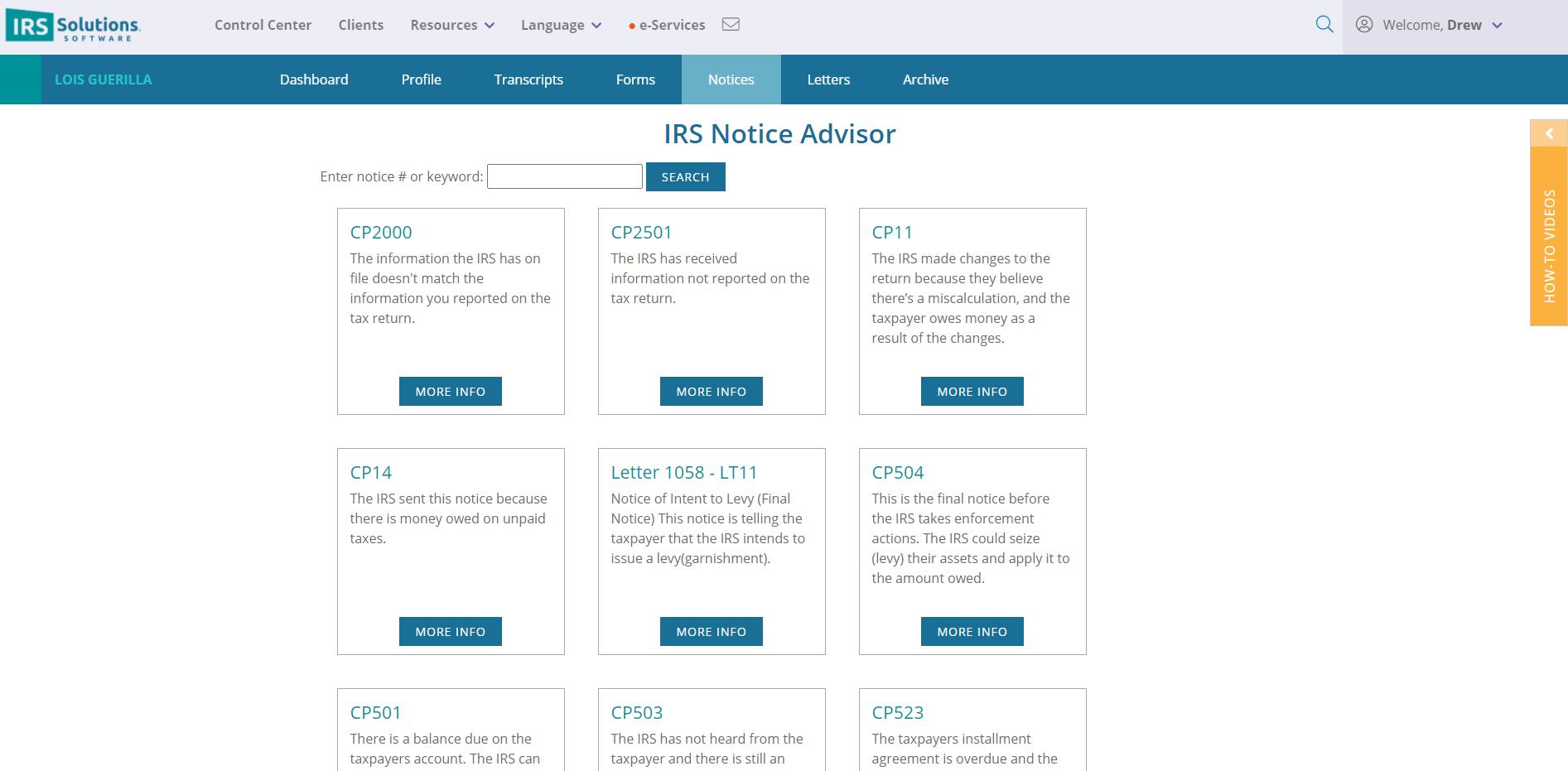 IRS Notice Advisor. Select notice and respond in minutes.