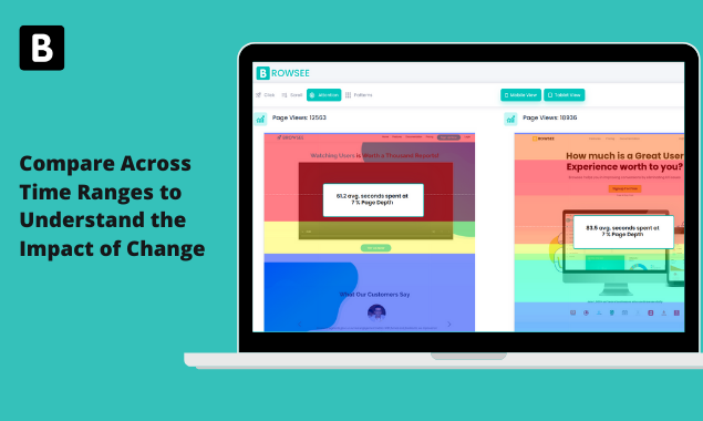 Browsee Software - Compare heatmap across timelines