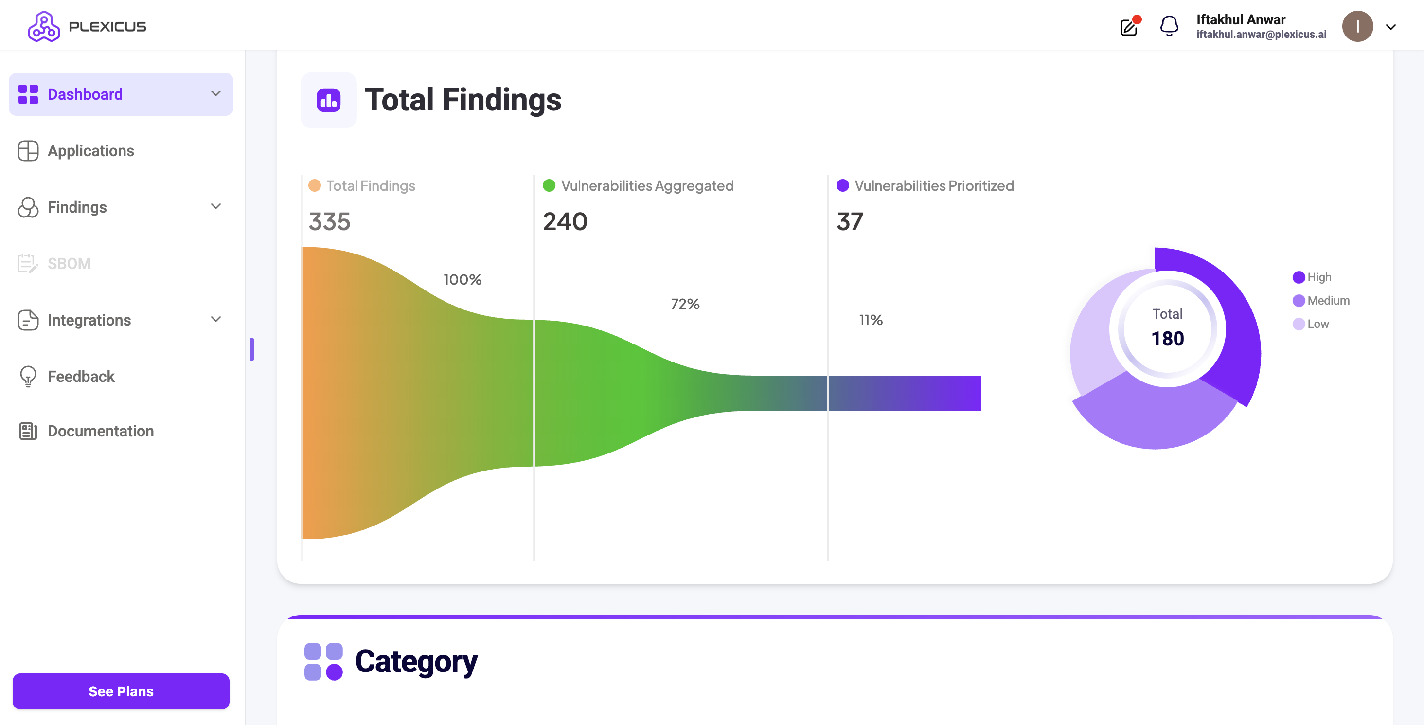 Plexicus screenshot: Plexicus dashboard