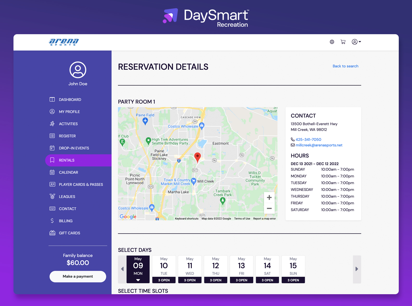 Daysmart Recreation offers a mobile-friendly interface that allows customers to register directly through your emails, your website, or your mobile app at their convenience.
