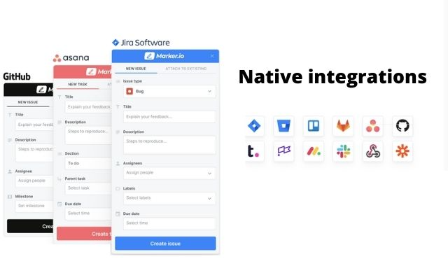 Marker Software - Native integrations with 9+ issue tracking tools.