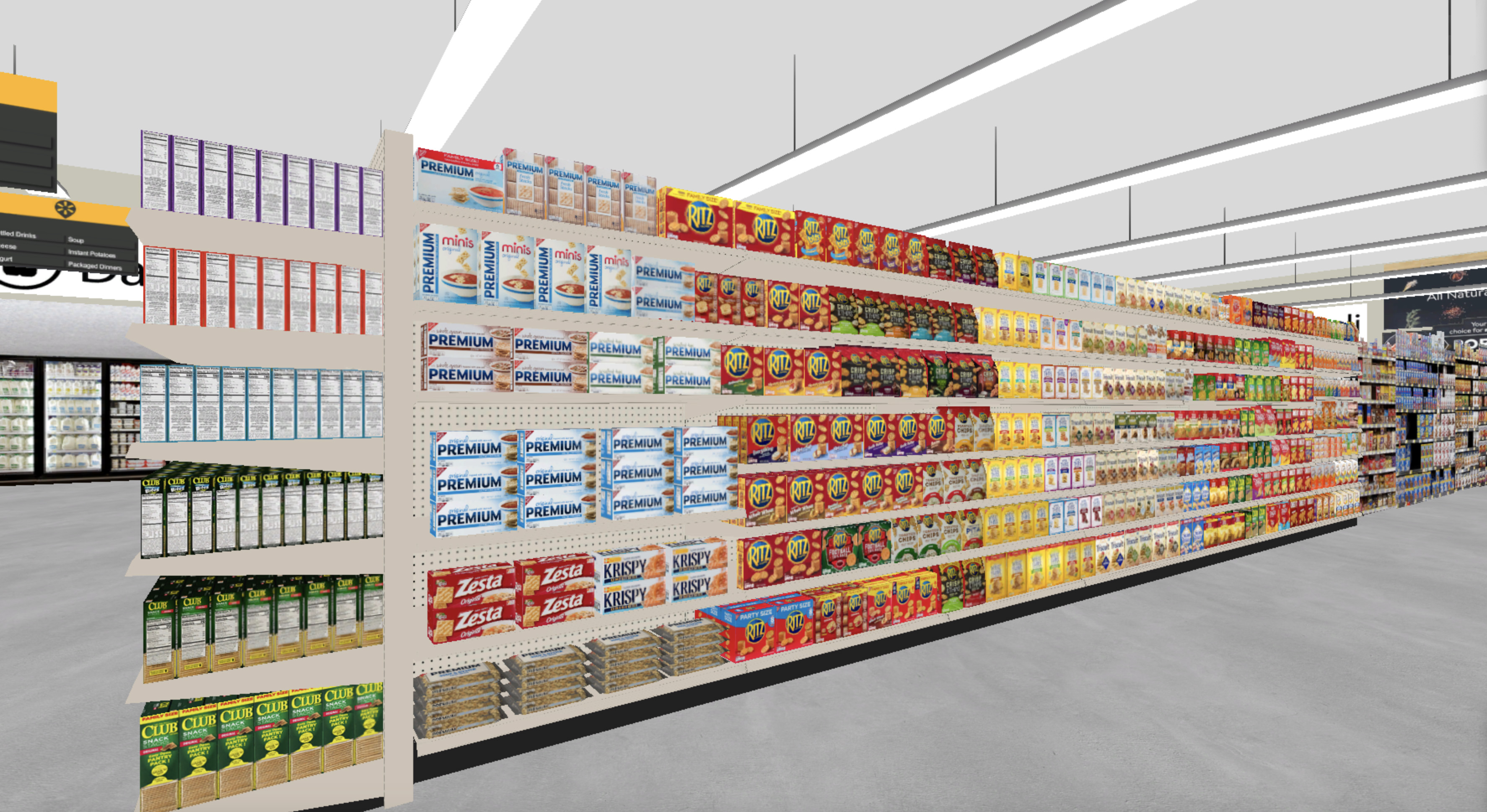 ReadySet 3D Virtual Reality Grocery Store Cracker Aisle-thumb