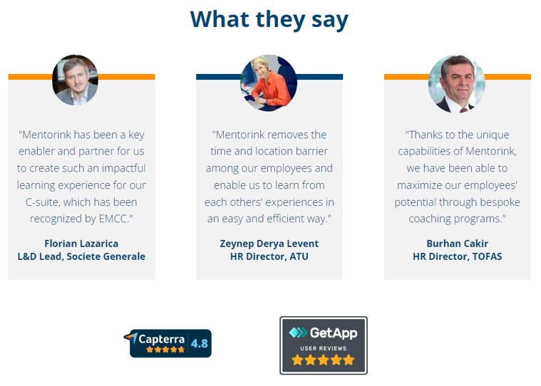 Mentorink is an online mentoring platform that enables organizations of all sizes to scale their mentoring programs and drive meaningful change. Read some of the reviews from leading organizations that trust us to deliver best-in-class mentoring programs.