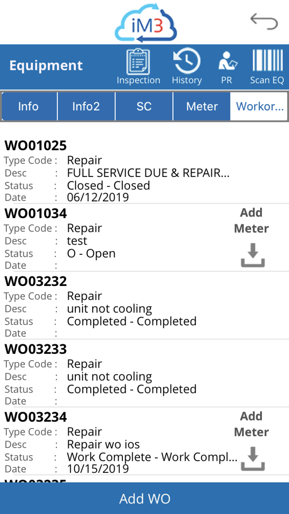 W.O's on Equipment on-thumb