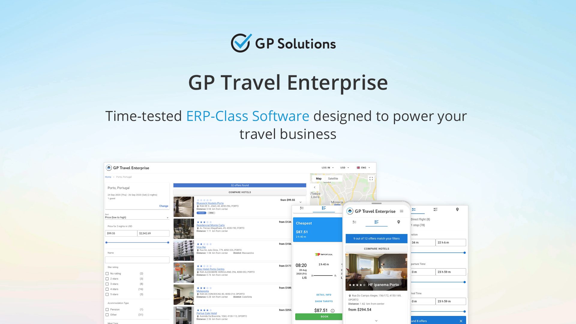 GP Travel Enterprise is an innovative and powerful travel automation solution for Tour Operators, OTAs, DMCs, TMCs and Wholesalers, which helps hundreds of companies across the globe to run and grow their businesses.