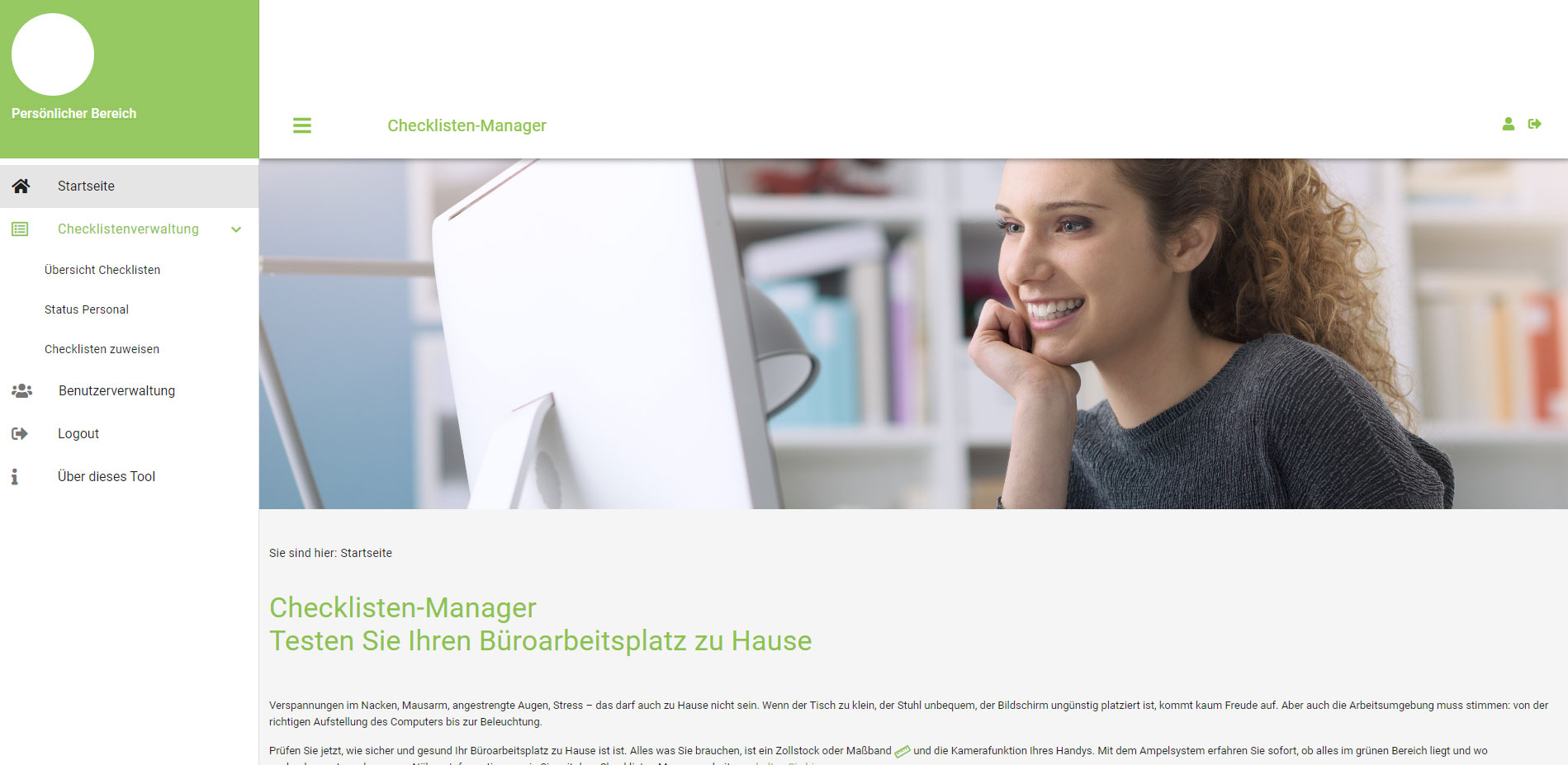 Checklisten-Manager: Homeoffice screenshot: Insights software