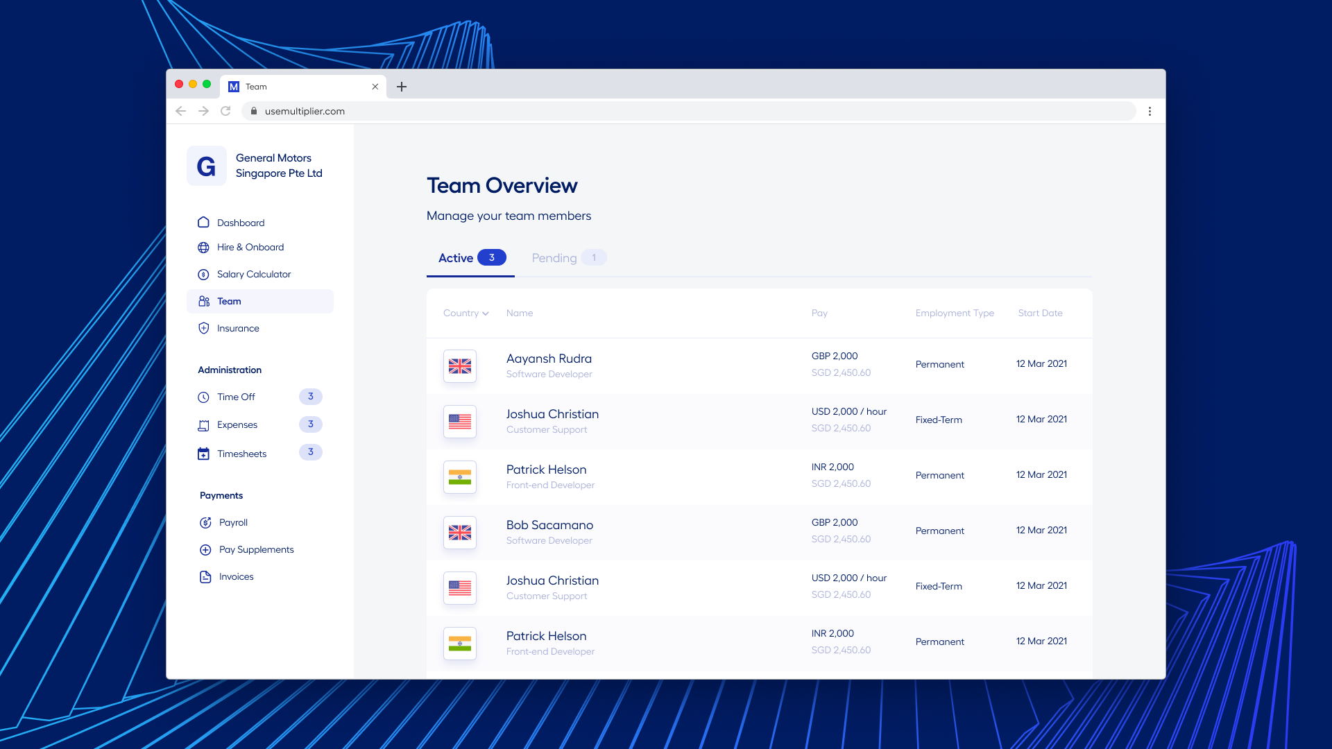 Multiplier Software - An all-in-one international employment platform