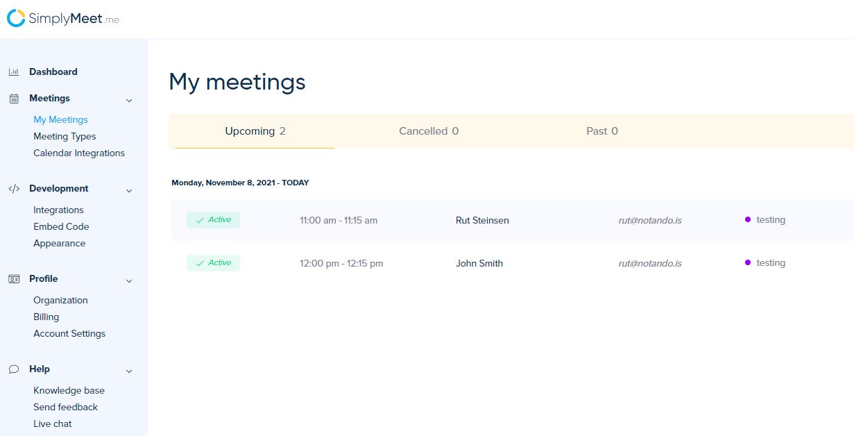 Calendar view from within admin interface