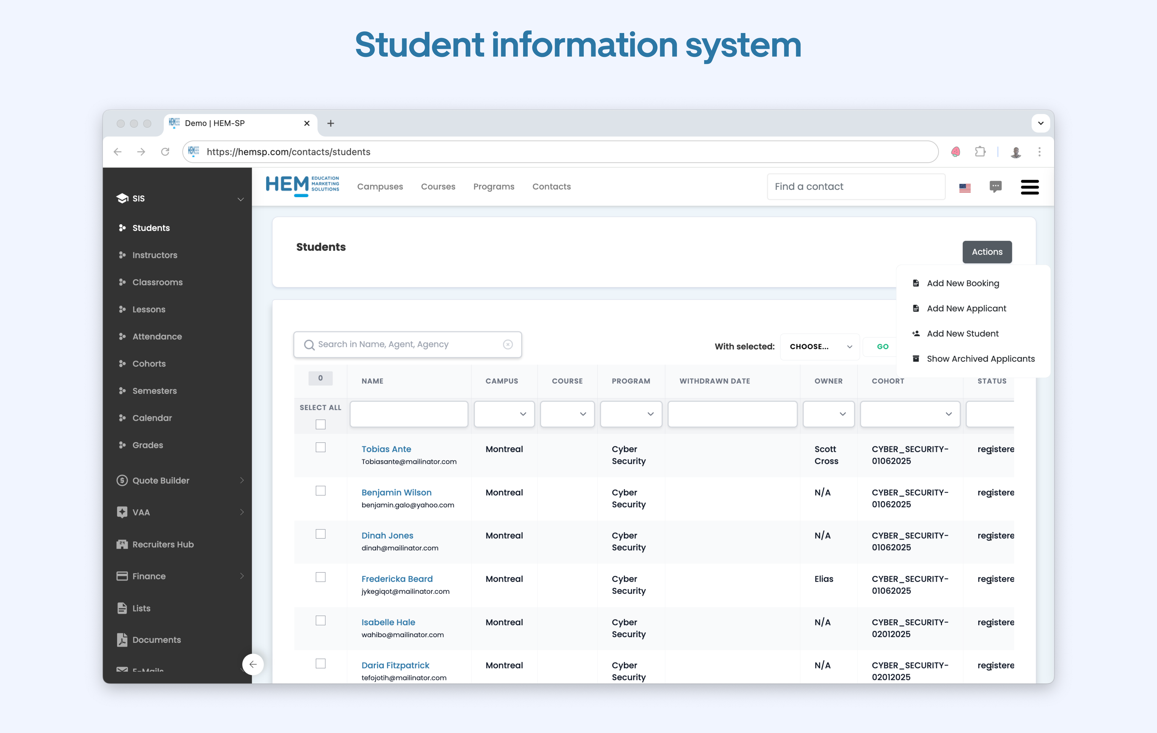 Student Application Portal Logiciel - 4