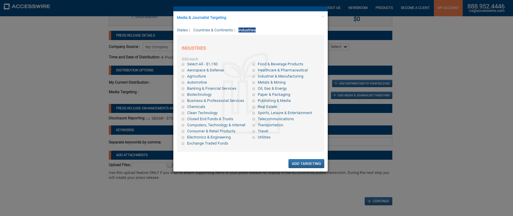 ACCESSWIRE screenshot