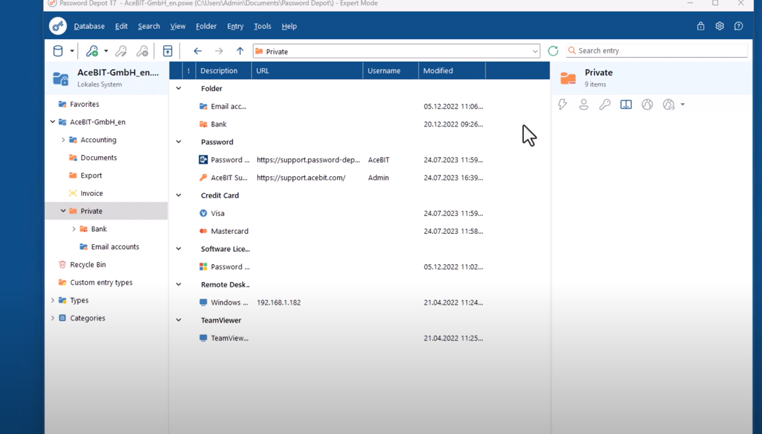 Password Depot  screenshot: Overview of Password Depot 