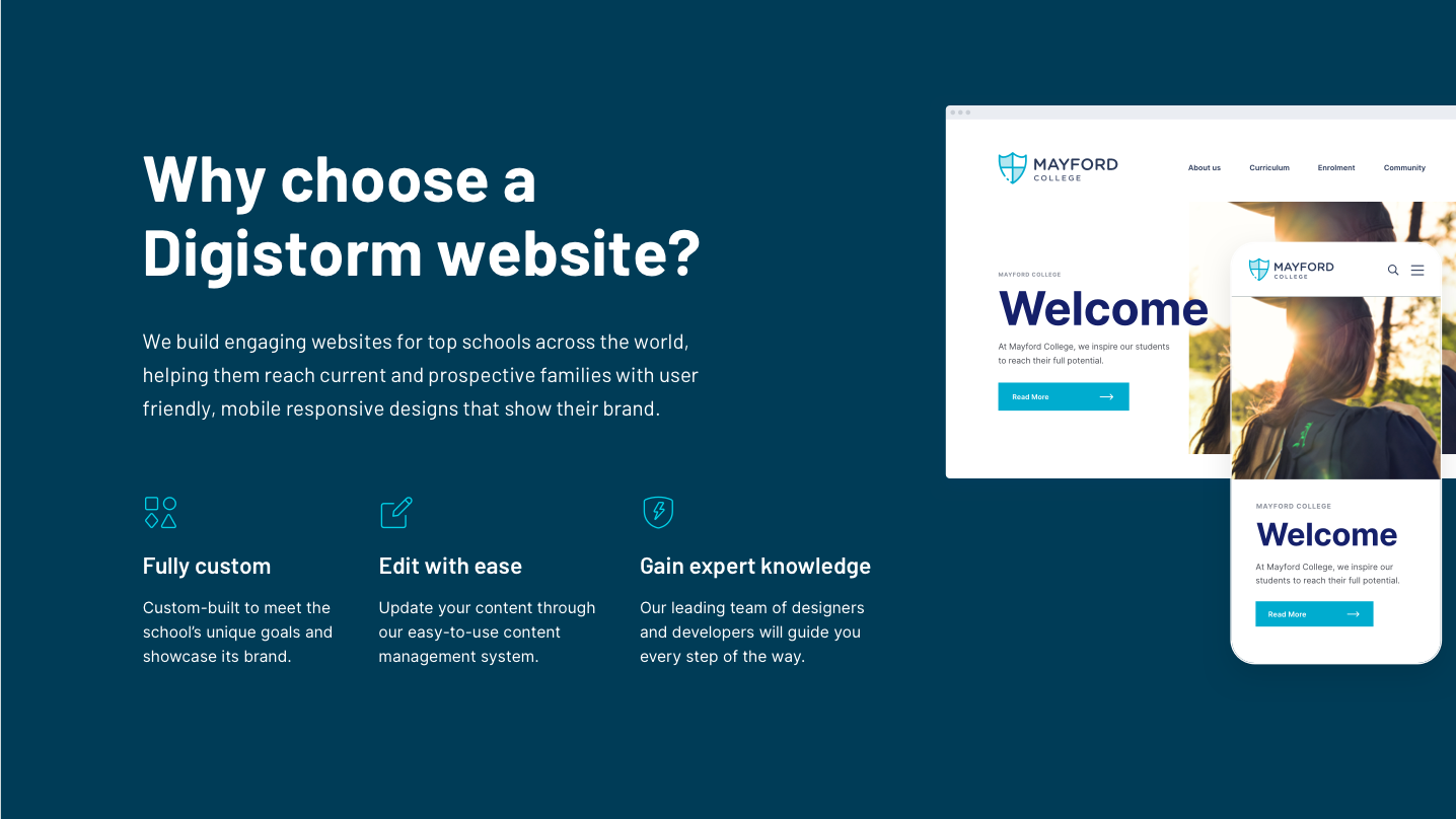 Digistorm Websites Software - Why choose a Digistorm website?