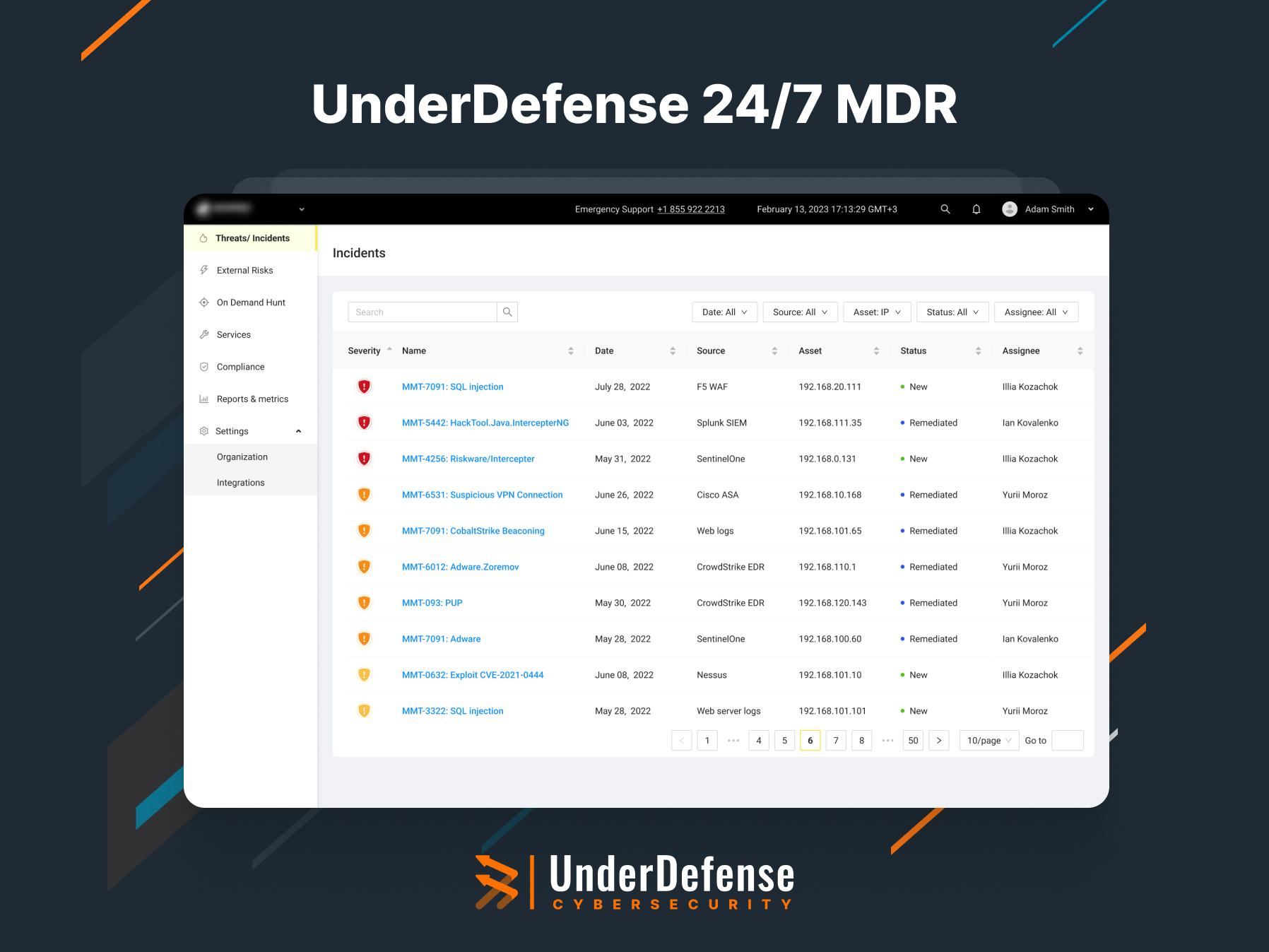 UnderDefense MAXI Software - Stay ahead of threats with clear explanations. Detect incidents instantly and take immediate action for better security.