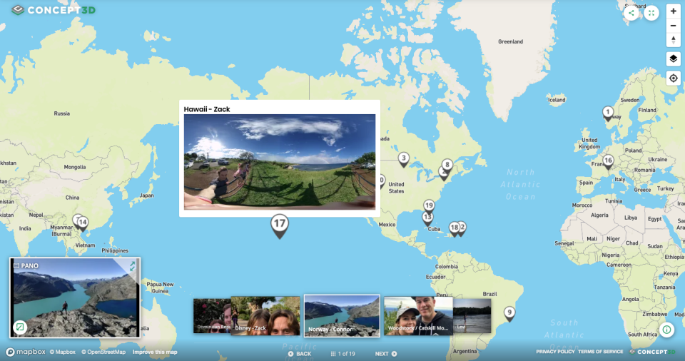 Concept3D Software - Concept3D: 360° tour map view screenshot
