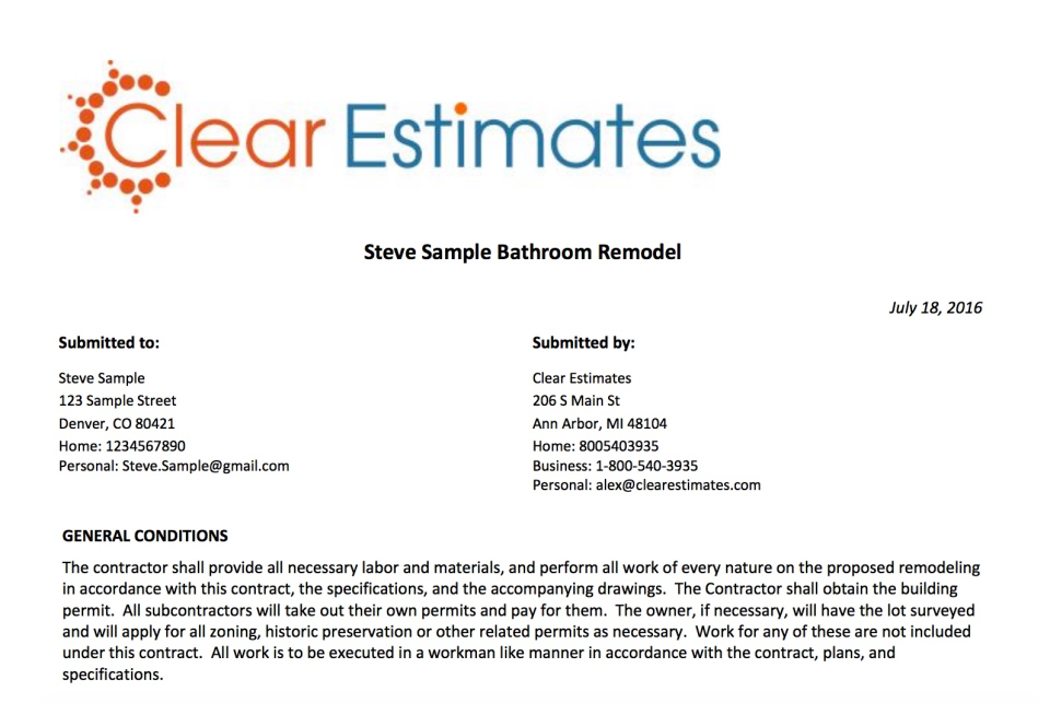 Clear Estimates Software - Create proposals with Clear Estimates