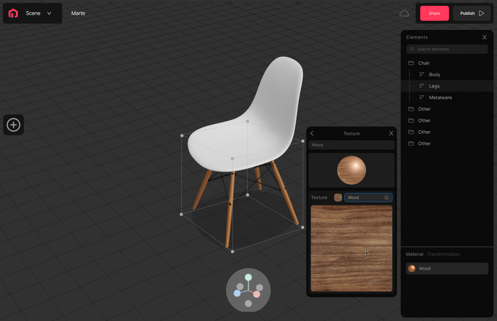 Edit model materials in your RealityMAX workspace