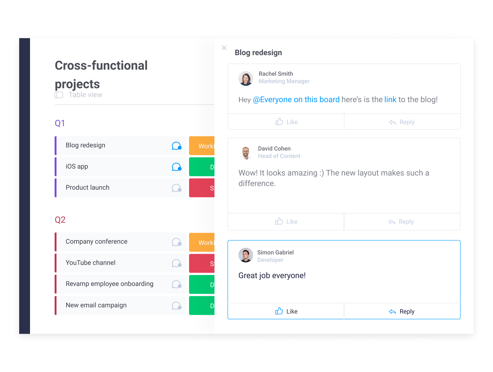 monday.com Software - A new way to manage your Projects!
Plan. Organize. Track. In one visual, collaborative space.