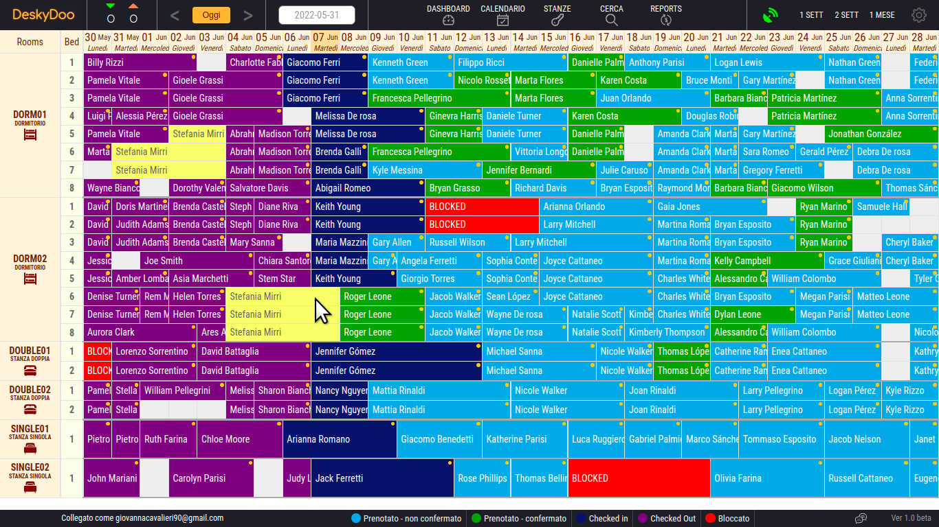 deskydoo screenshot: Drag and drop calendar