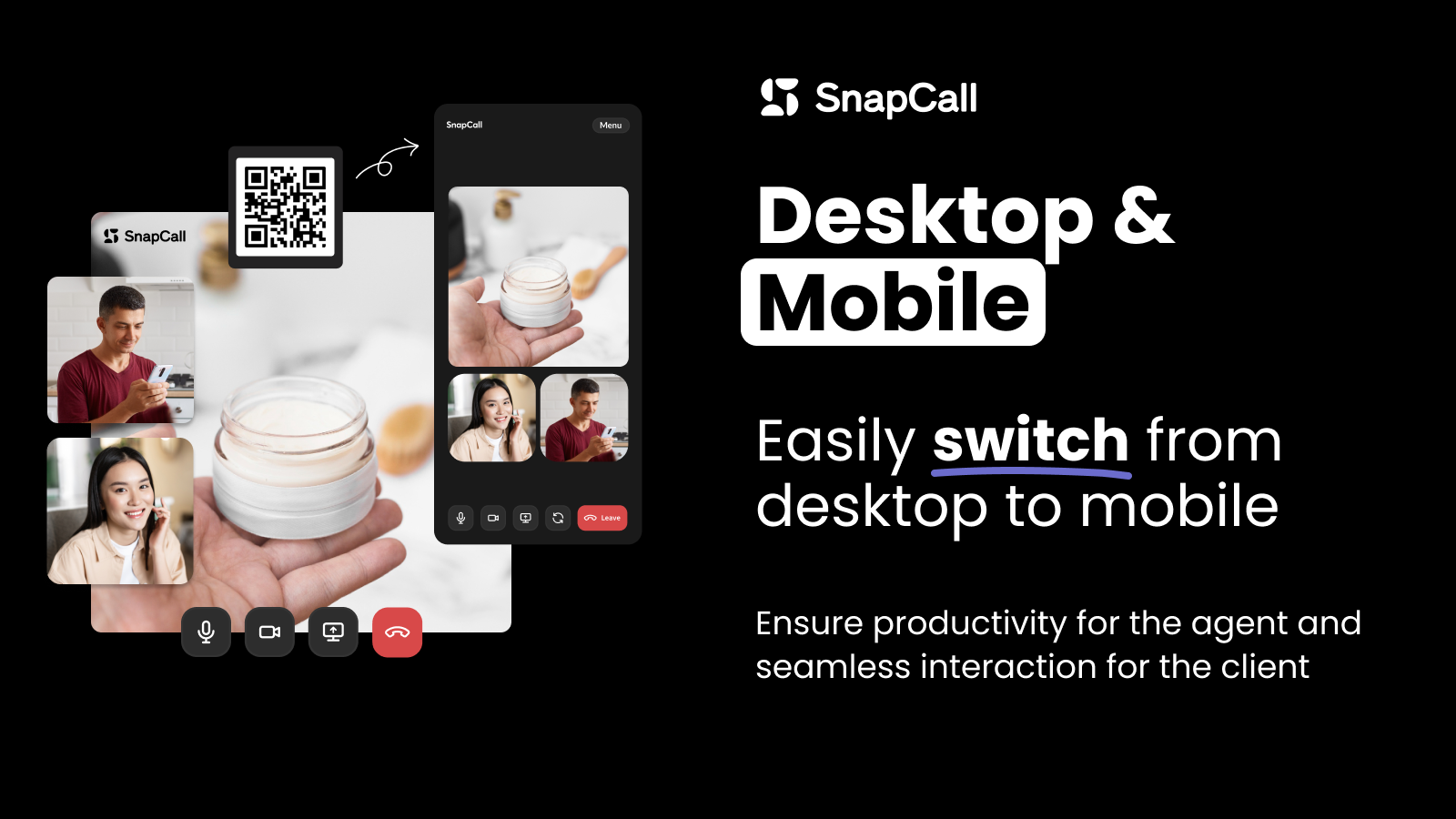 Easily switch from desktop to mobile