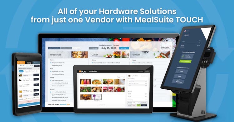 MealSuite screenshot: MealSuite offers a full suite of hardware devices that complement our software solution and will meet all of your foodservice operational needs at the same time. Imagine how nice it would be to only have one single vendor to call for customer service!  