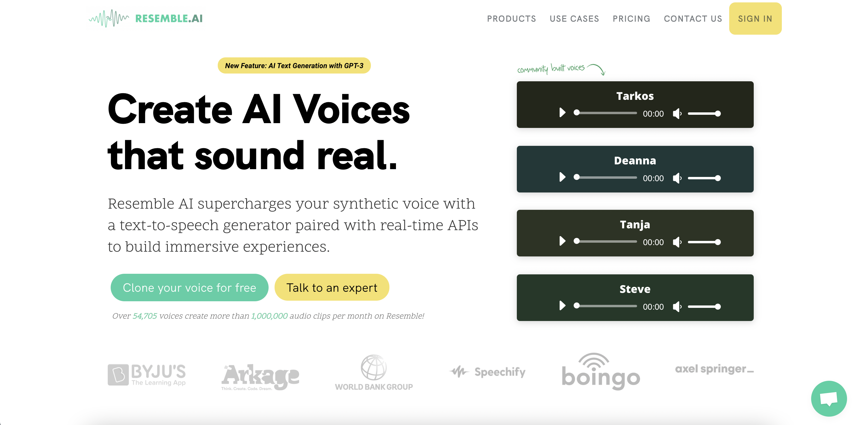 Resemble AI Software - Resemble AI allows you to create custom AI voices.