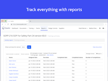 Qualio Software - Track everything with reports
