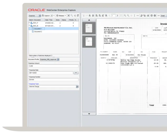 Oracle WebCenter Content information capturing and imaging