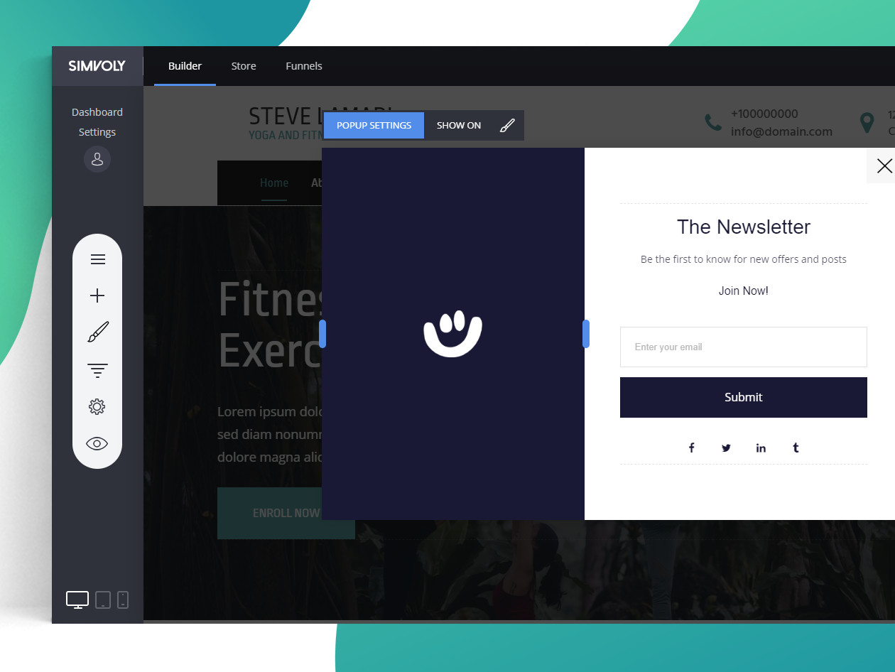 Simvoly Software - Popup builder