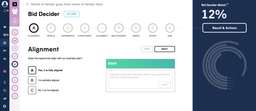 Orbidal Bid Decider - This tool will indicate your likelihood for success in any given business opportunity-thumb