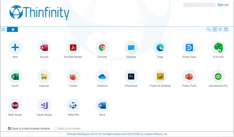 Thinfinity Remote Workspace screenshot: Access all your resources, even from different clouds, from one single workspace.