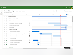 Microsoft Project Software - Vendor onboard timeline - thumbnail