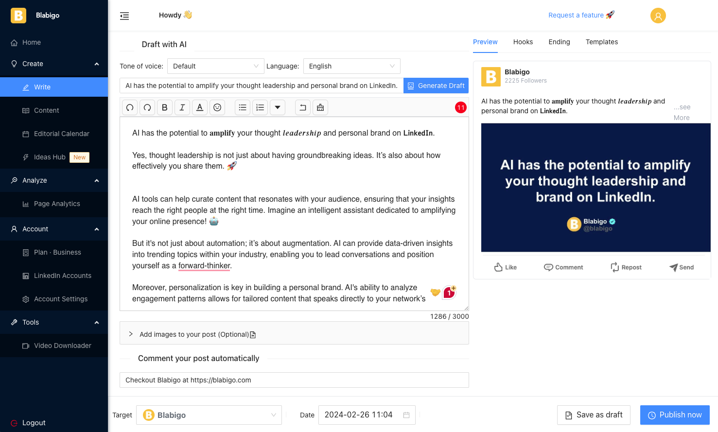 Blabigo screenshot: Blabigo preview