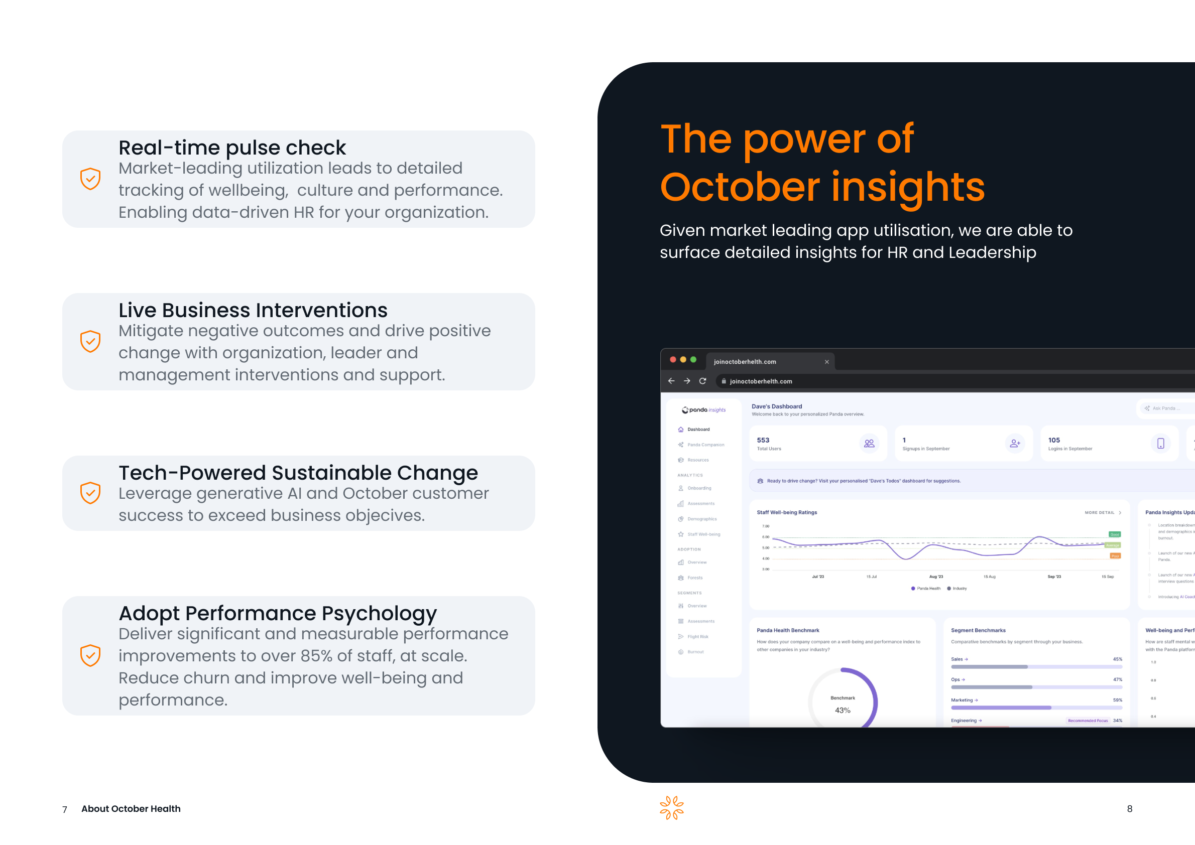 October screenshot: Introducing October Insights