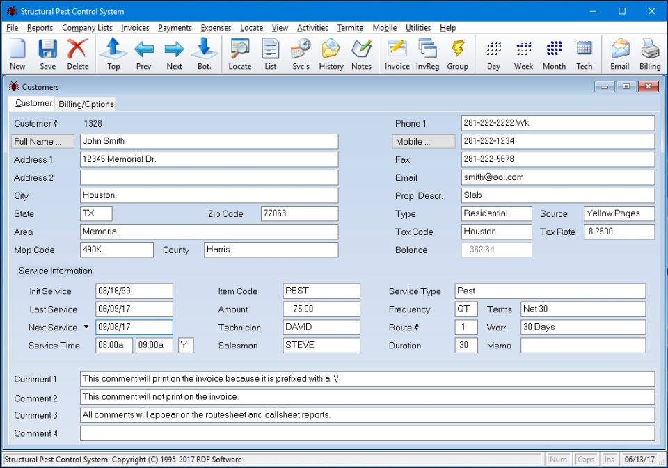 Structural Pest Control System Software - 1