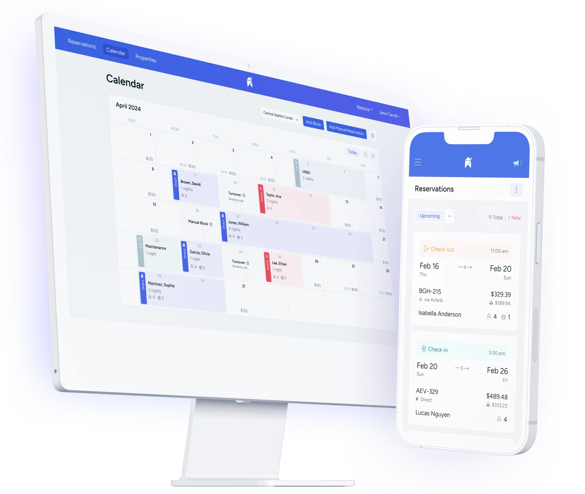 Futurestay screenshot: Futurestay calendar