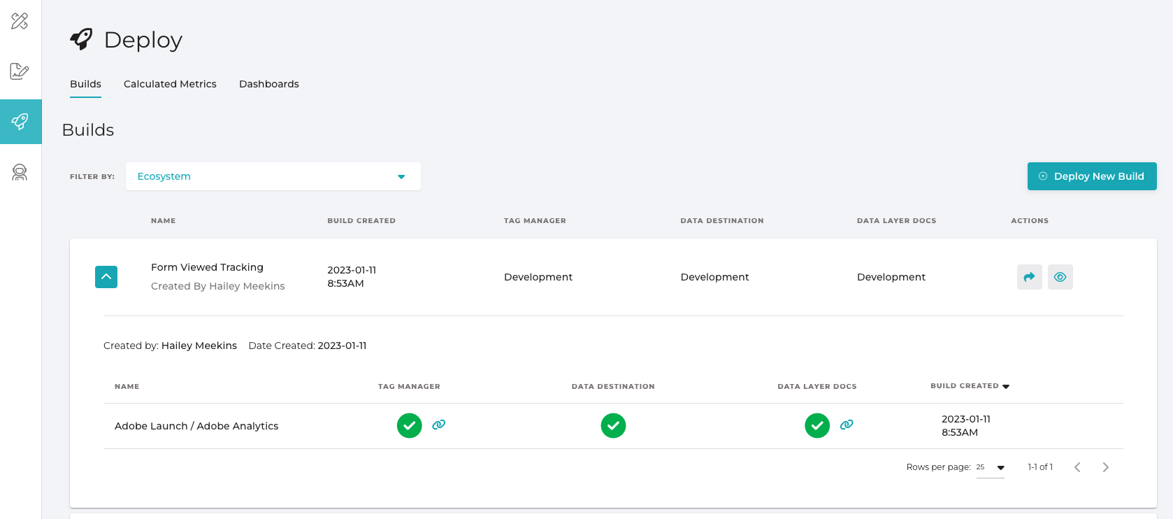 Leverage API connections to deploy your analytics configurations to the tag manager, analytics platform, and version control platform. Afterwards, deploy out-of-the-box or customized dashboards to jumpstart reporting.