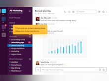 Slack Software - Create custom teams and channels to categorize and organize conversations