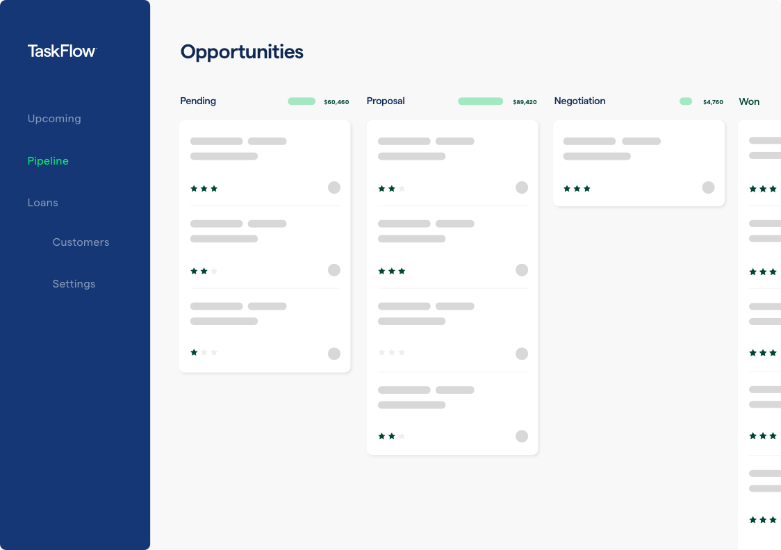 TaskFlow screenshot: TaskFlow CRM