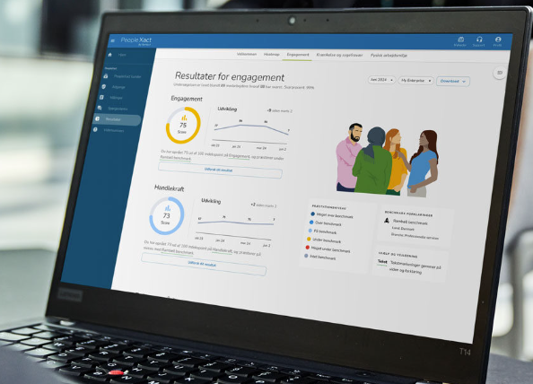 PeopleXact screenshot: PeopleXact engagement metrics