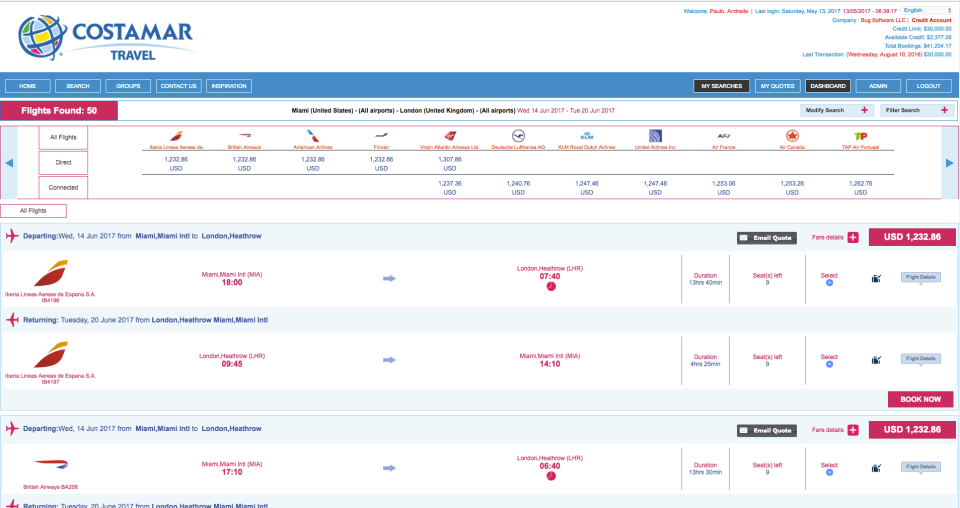 BugHotel Reservation System Software - Flight booking engine
