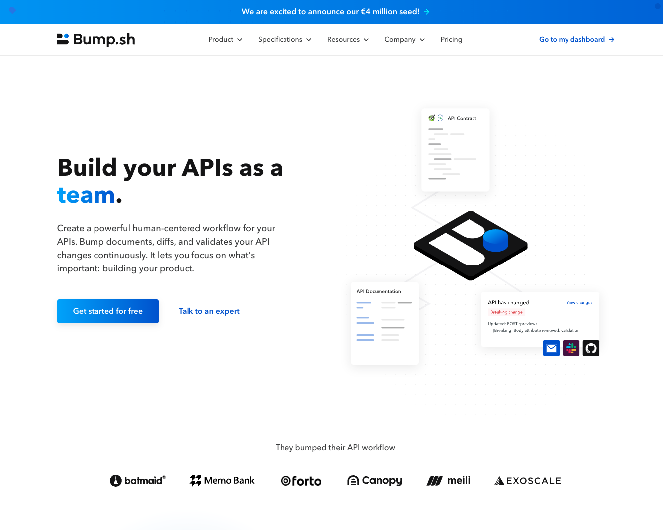 Bump.sh home page