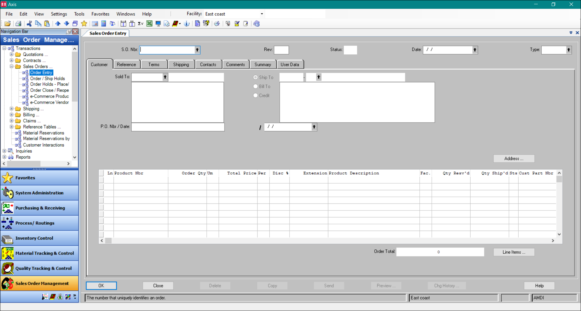 Aptean Metals ERP screenshot